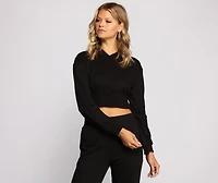 Laidback Cutie French Terry Corset Hoodie