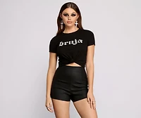 Bruja Graphic Cropped Tee