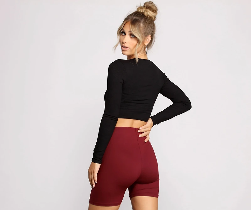 Draw Me Ribbed Crop Top
