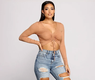 Draw Me Ribbed Crop Top