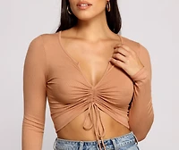 Draw Me Ribbed Crop Top