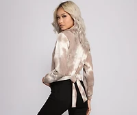 Tie Waist Dye Sweatshirt