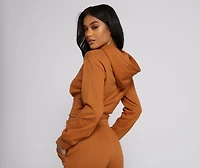 Laidback Cutie French Terry Corset Hoodie