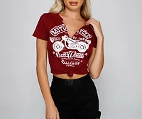 Major Babe Edgy Cropped Graphic Tee