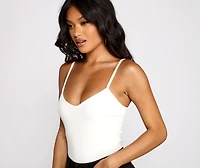 Essential Ribbed Knit Compression Bodysuit