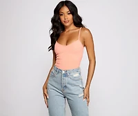 Essential Ribbed Knit Compression Bodysuit
