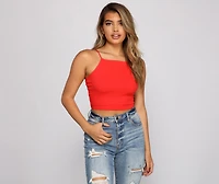 Basic Vibes Halter Crop Top