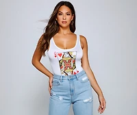 Reign Style Queen Of Hearts Bodysuit