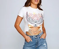 Born To Ride Slashed Graphic Tee