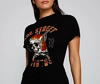 Street Rider Graphic Lace-Up Tee