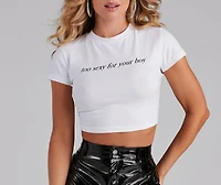 Too Sexy Graphic Crop Tee