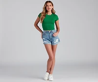 Better Basics Ribbed Knit Tee