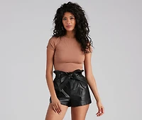 Better Basics Ribbed Knit Tee