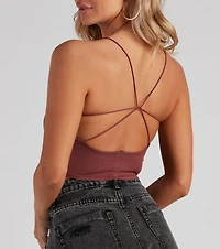 The One Ribbed Knit Crop Tank
