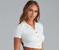 Right On Track Ribbed Top