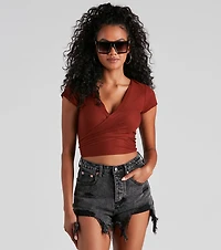 The Perfect Basic Knit Crop Top