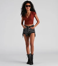The Perfect Basic Knit Crop Top