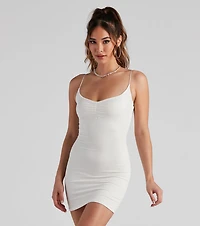 Casual Day Ribbed Short Dress