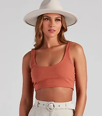 I've Got Needs Scoop Neck Crop Top