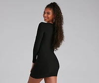 Everyday Perfection Ribbed Knit Mini Dress