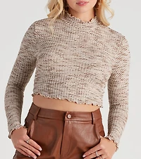 Cutie On The Scene Mock Neck Crop Top