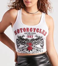 Biker Babe Cropped Graphic Tee