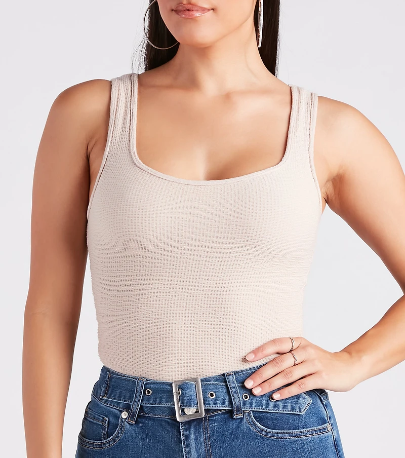 Casual Vibes Sleeveless Scoop Neck Bodysuit