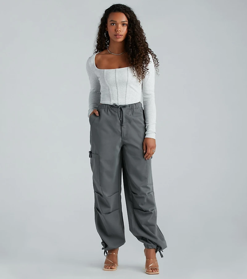 Keep It Tight Rib Knit Corset Crop Top