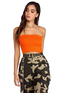 Basic Ribbed Cropped Tube Top
