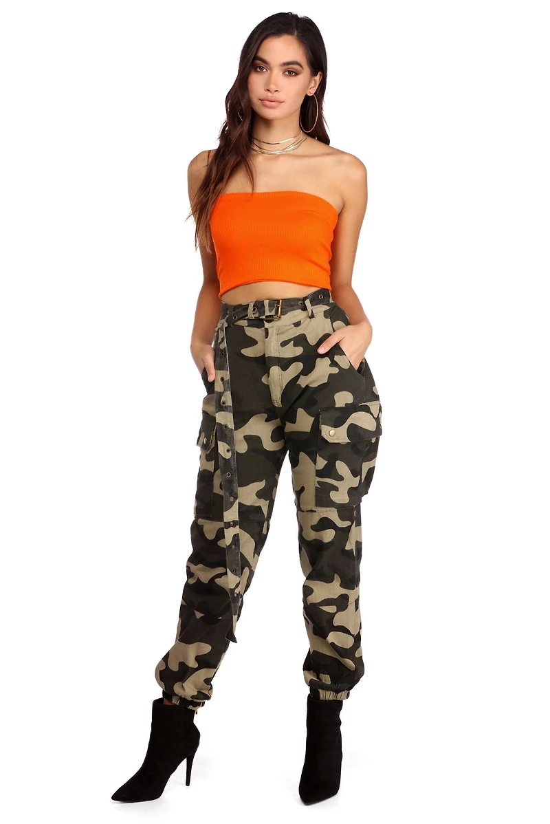 Basic Ribbed Cropped Tube Top