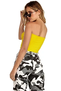 Basic Ribbed Cropped Tube Top