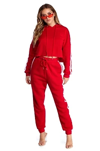 Sporty Vibes Cropped Hoodie