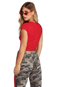 Casual Cutie V Neck Tee