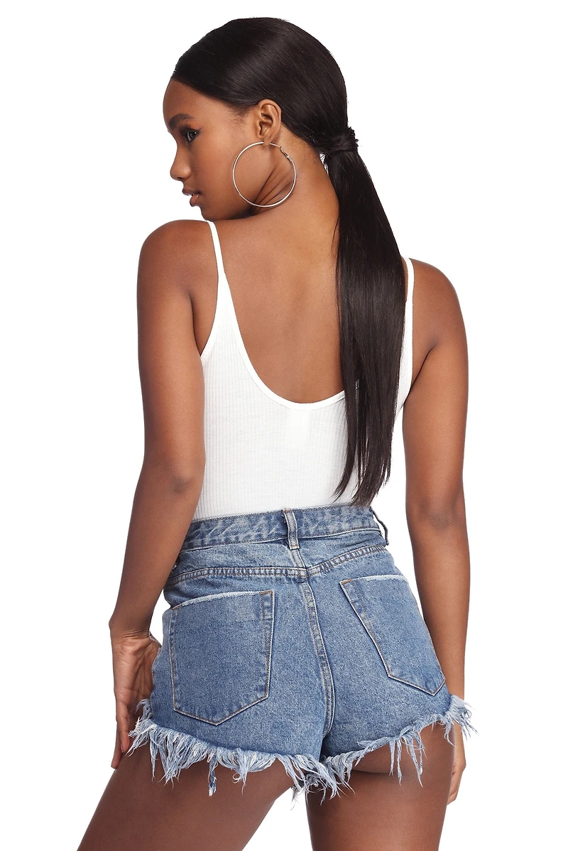 Essential Ribbed Sleeveless Bodysuit
