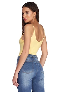 Essential Ribbed Sleeveless Bodysuit