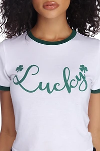 Lucky Graphic Ringer Tee