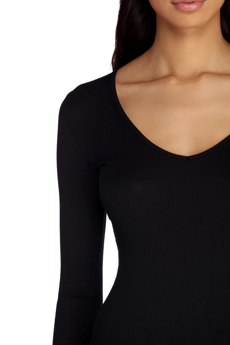 Basic Knit Long Sleeve Top