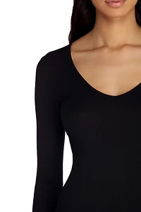 Basic Knit Long Sleeve Top
