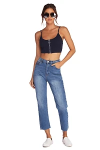 Zip With It Crop Top