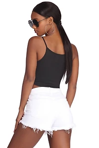 Basic High Neck Crop Top