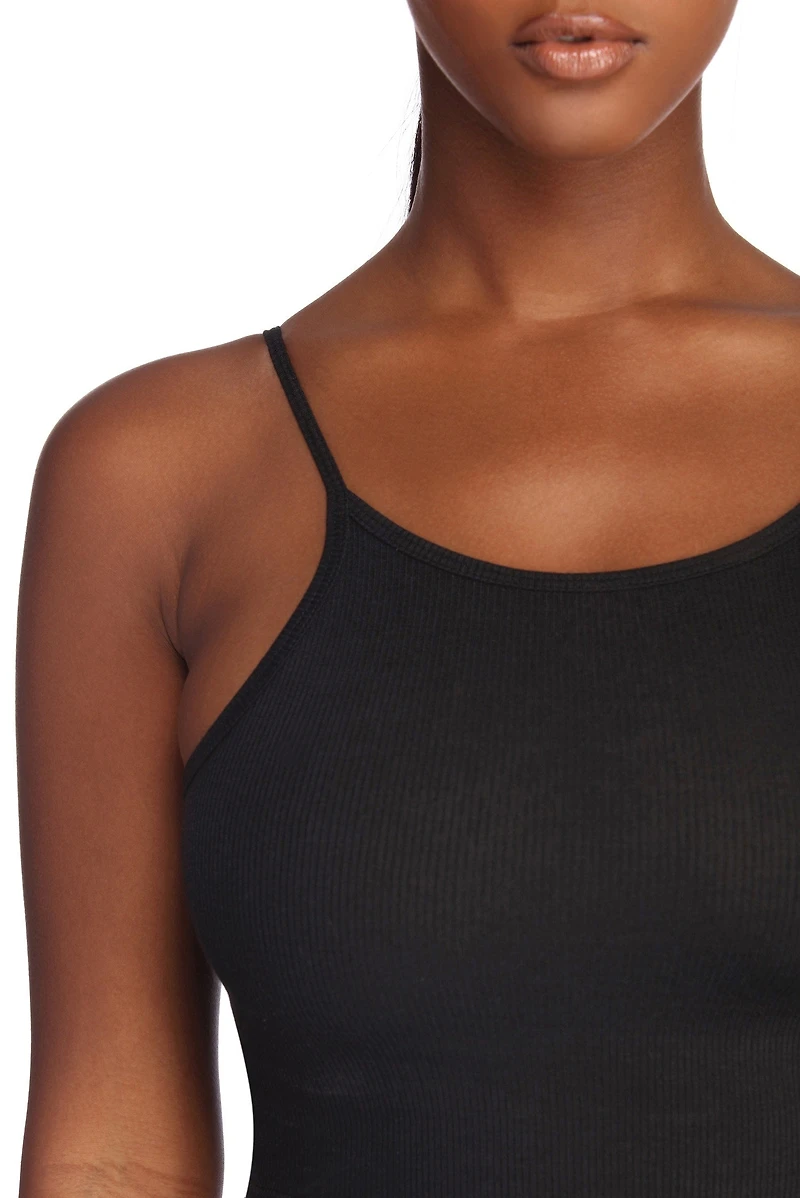 Basic High Neck Crop Top