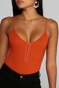 Off The Hook Ribbed Bodysuit