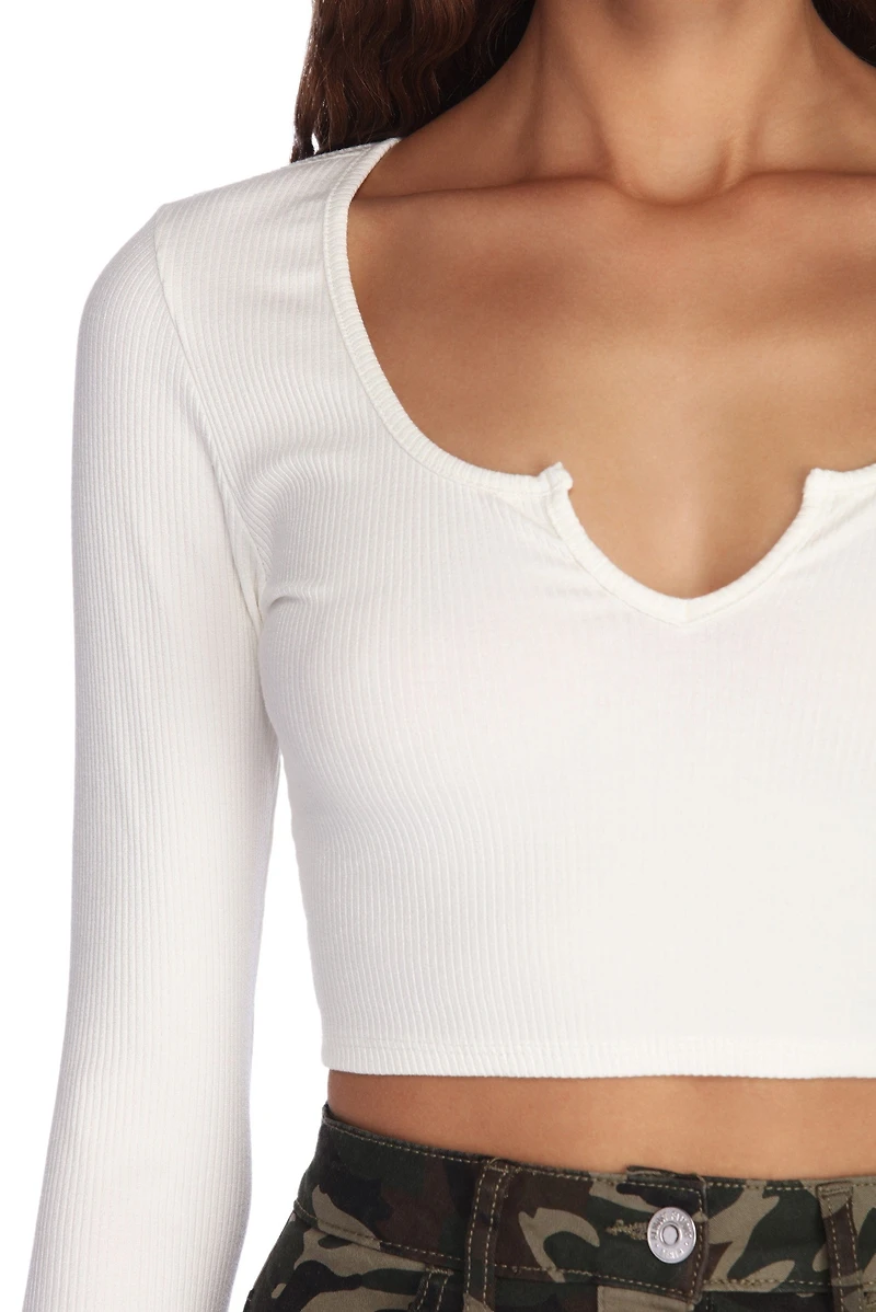 Down A Notch Crop Top