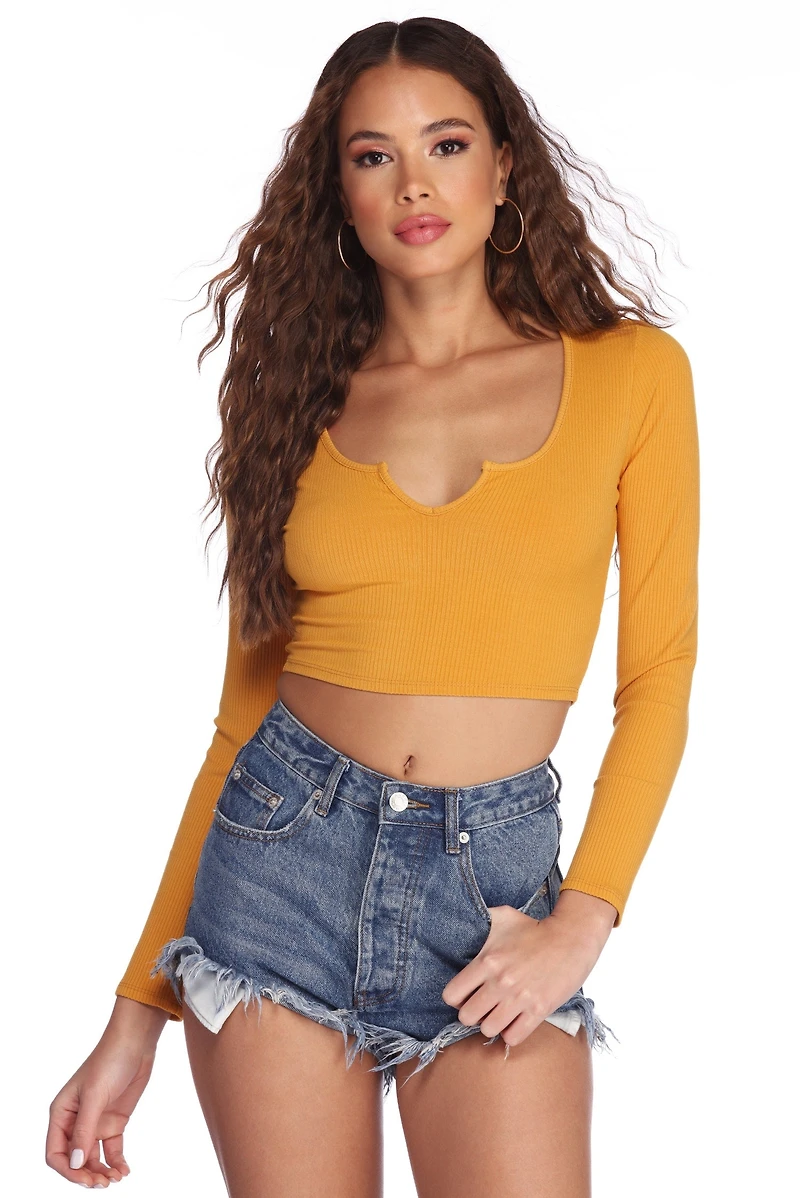 Down A Notch Crop Top