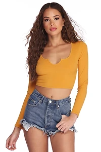Down A Notch Crop Top