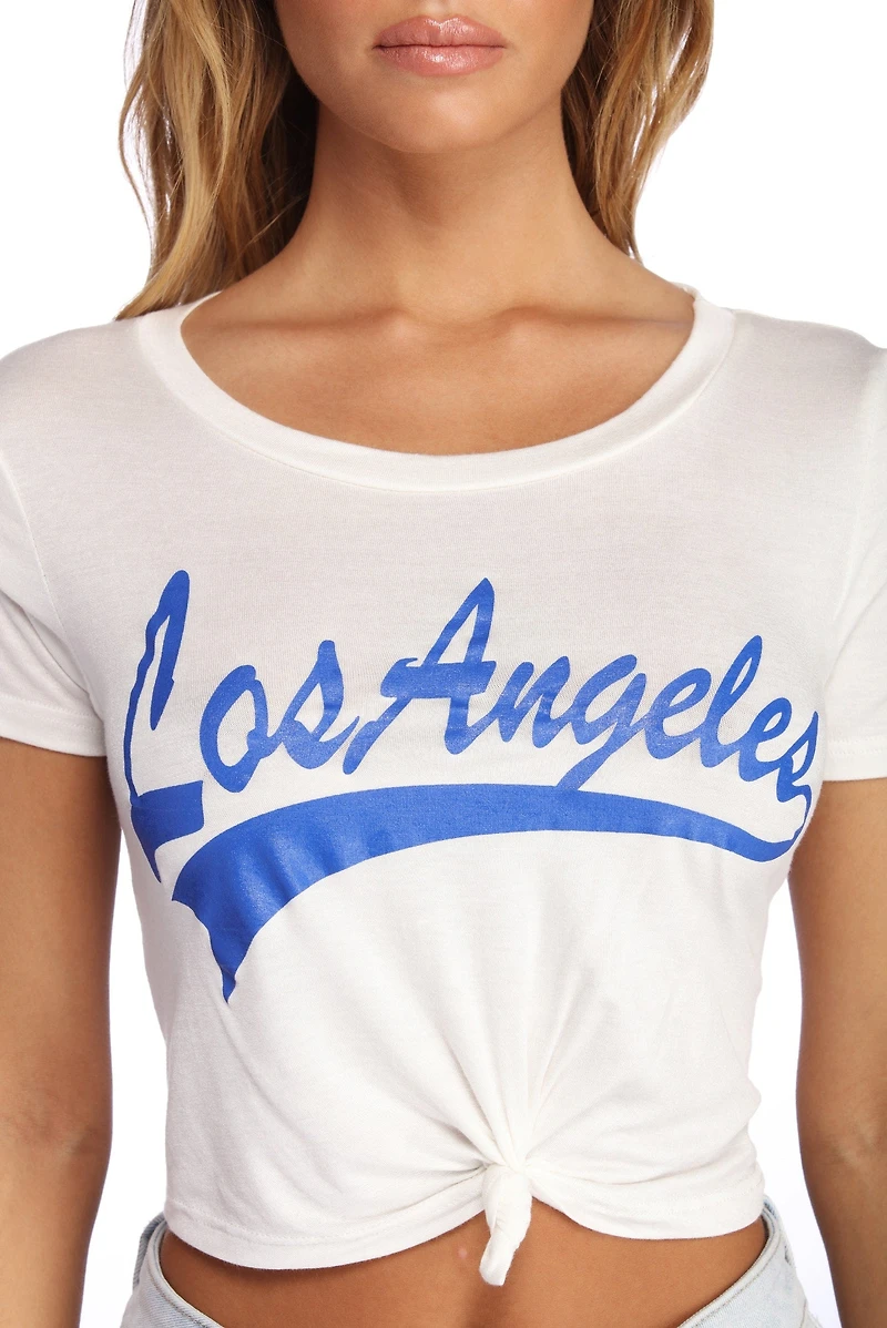 Los Angeles Cropped Knot Tee