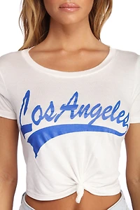 Los Angeles Cropped Knot Tee