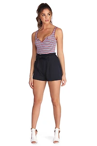 Americana Striped Sleeveless Top