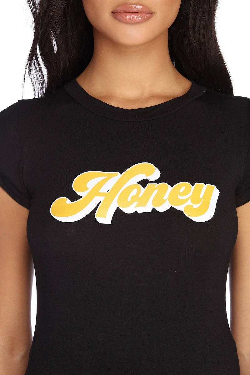 Honey Script Tee