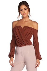 Sophisticated Chiffon Strapless Top